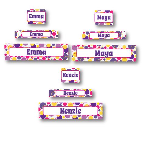 Three Name Labels Pack