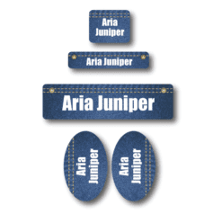 Denim Student School Labels Pack