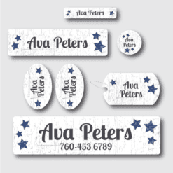 Stars Kids School Labels Pack